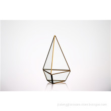 Clear Geometric Glass Terrarium Lantern Tabletop
